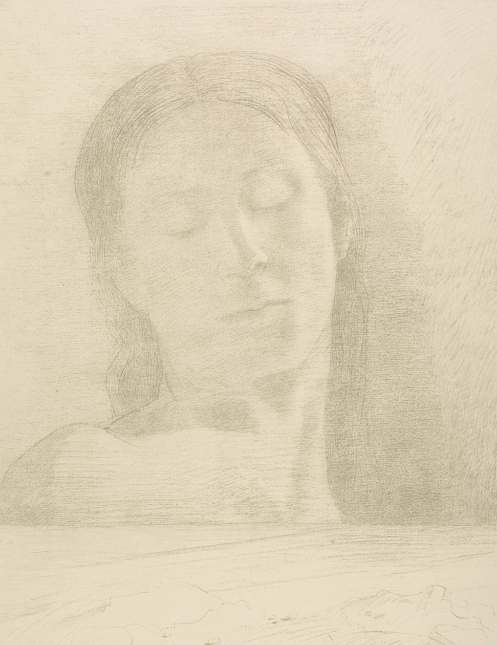 Csukott szemek alkotó: Odilon Redon