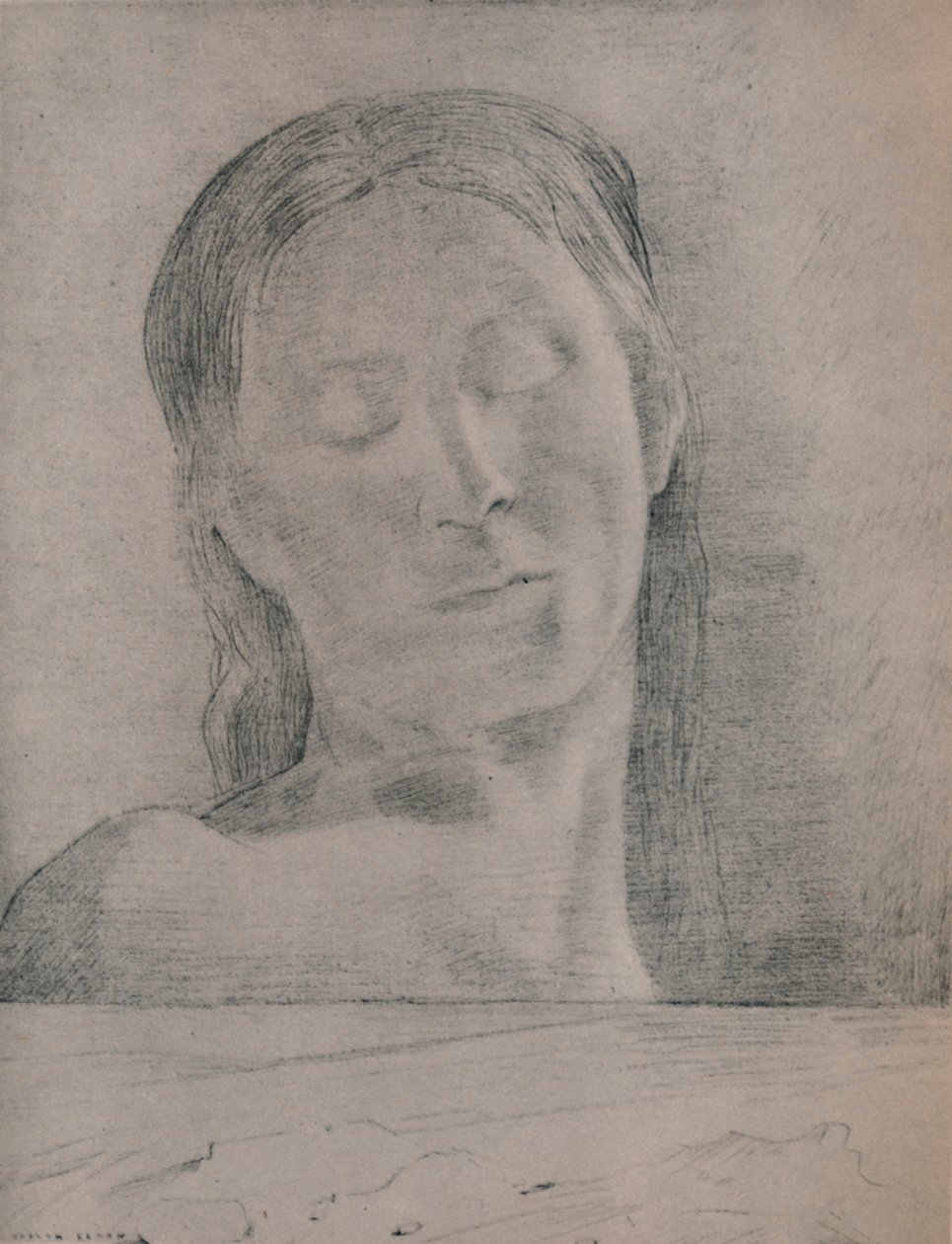Csukott szemek, 1890 körül, 1946 alkotó: Odilon Redon
