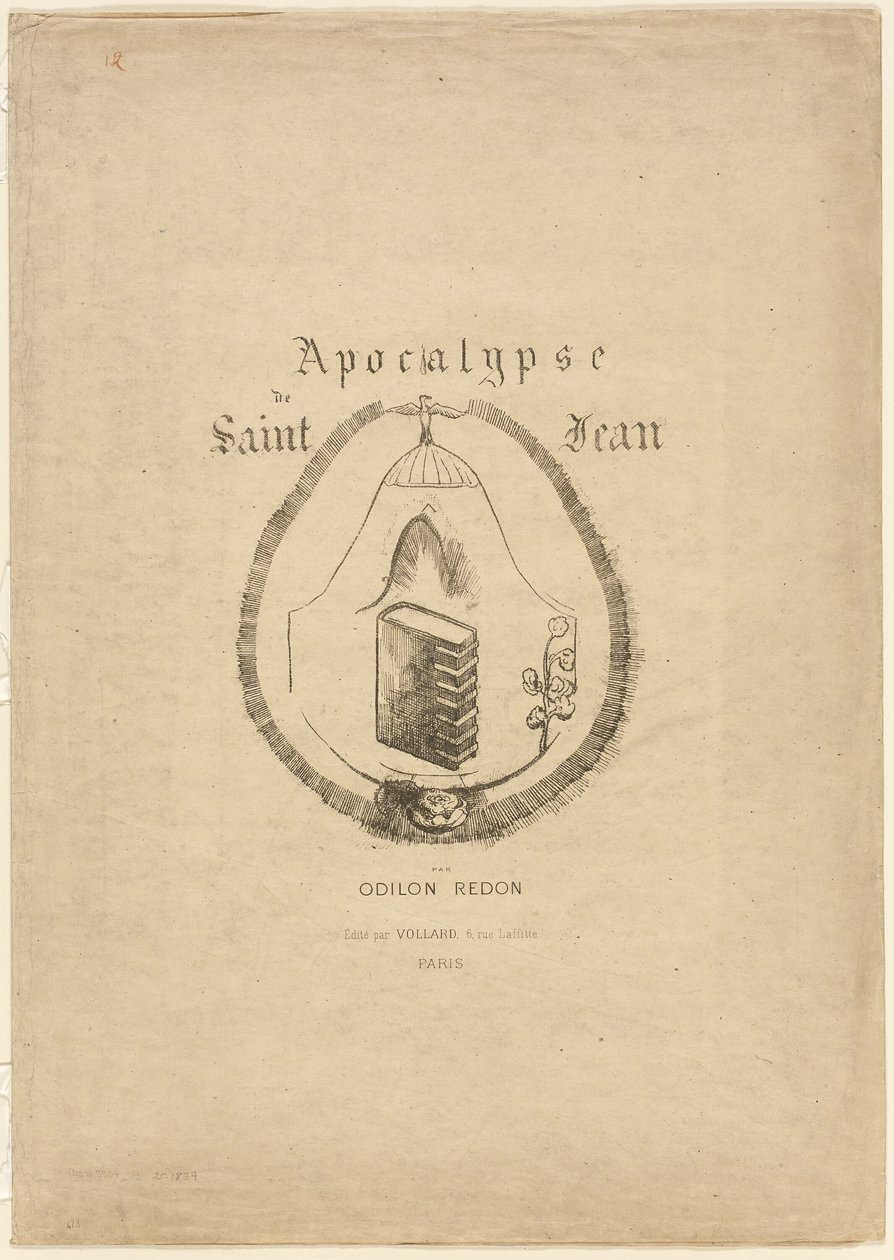A Szent János apokalipszis borítója/előtoldala alkotó: Odilon Redon