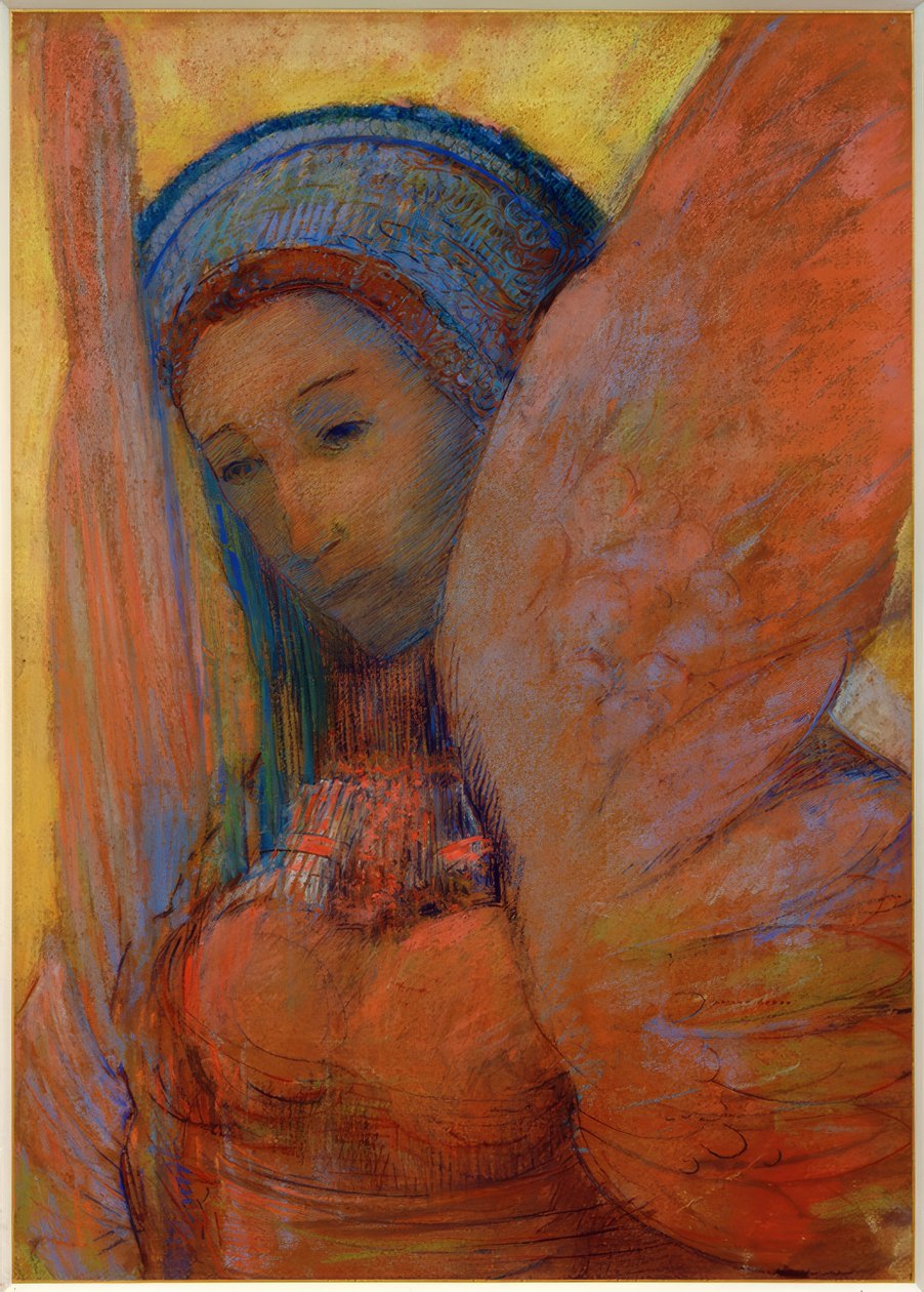Die Lyra (Szfinx) alkotó: Odilon Redon