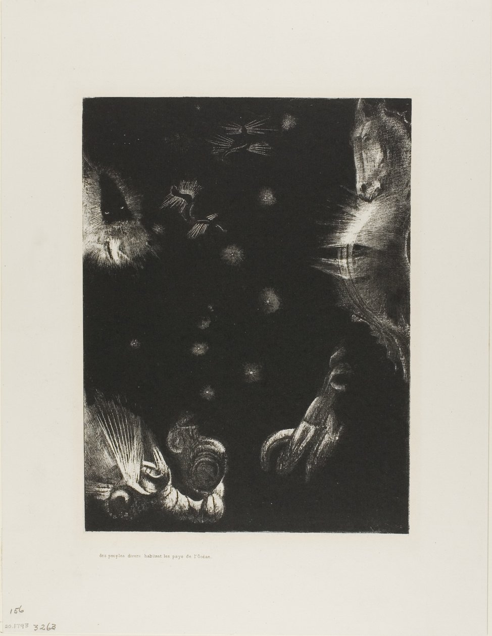 Különböző népek élnek az óceán országaiban, 23/24-es tábla alkotó: Odilon Redon