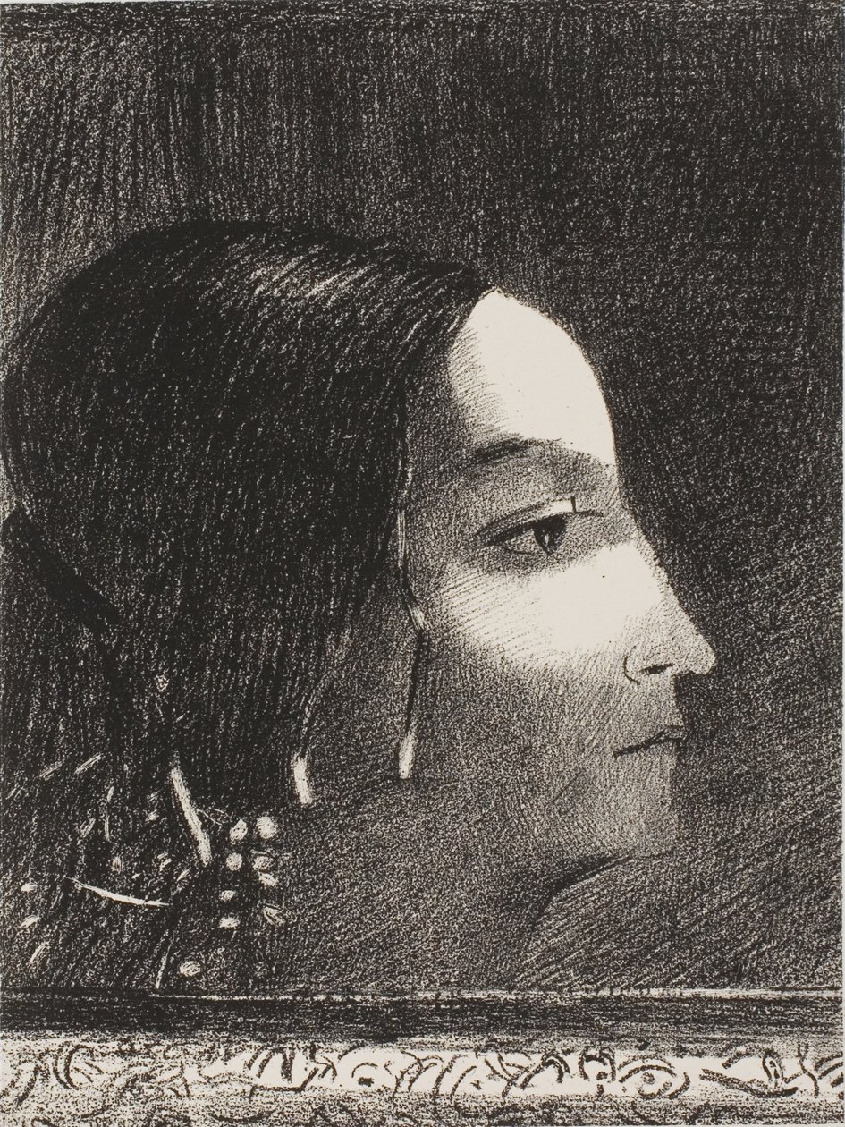 Drámai és grandiózus az arcával, mint egy druida papnőé alkotó: Odilon Redon