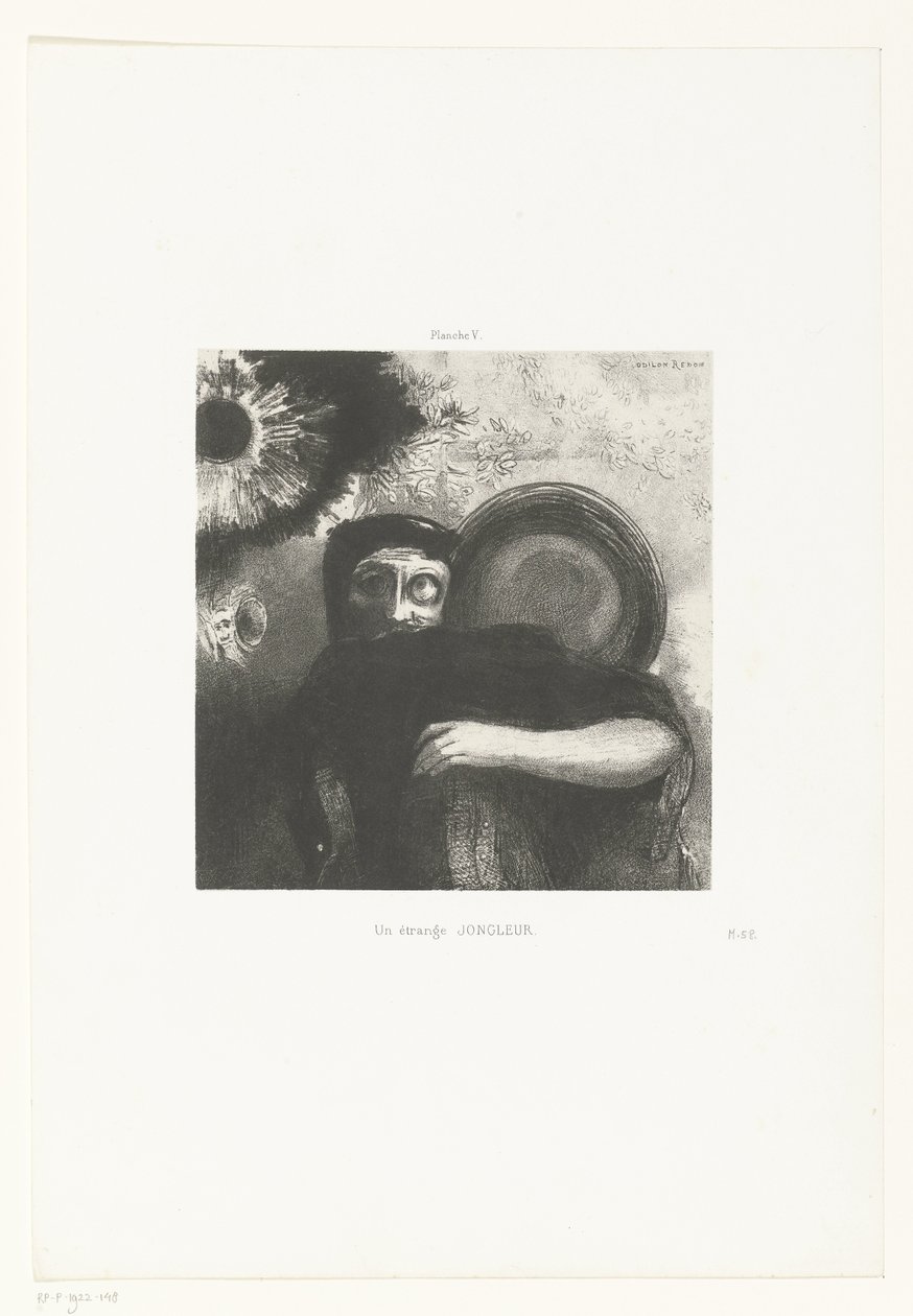 Een vreemde zsonglőr Egy furcsa JUGGLER (cím a tárgyon) alkotó: Odilon Redon
