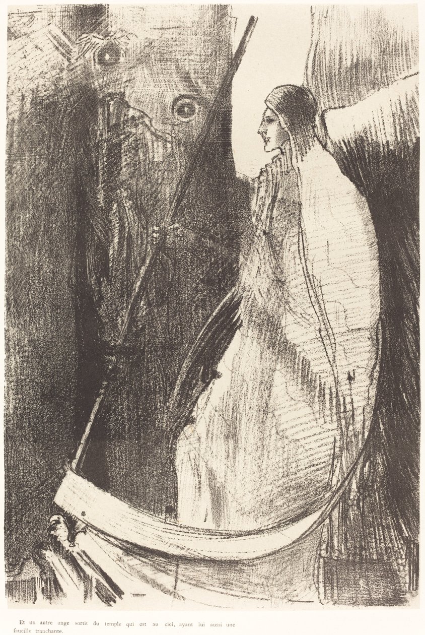És egy másik angyal jött ki a templomból, amely a mennyben van, és annak is éles sarlója volt alkotó: Odilon Redon