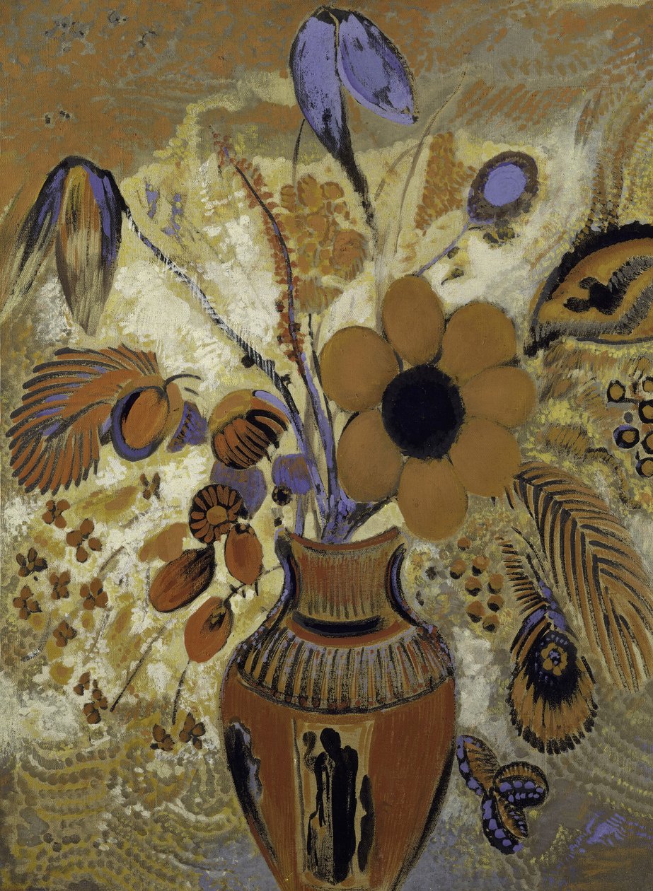 Etruszk váza virágokkal, 1900-1910. alkotó: Odilon Redon