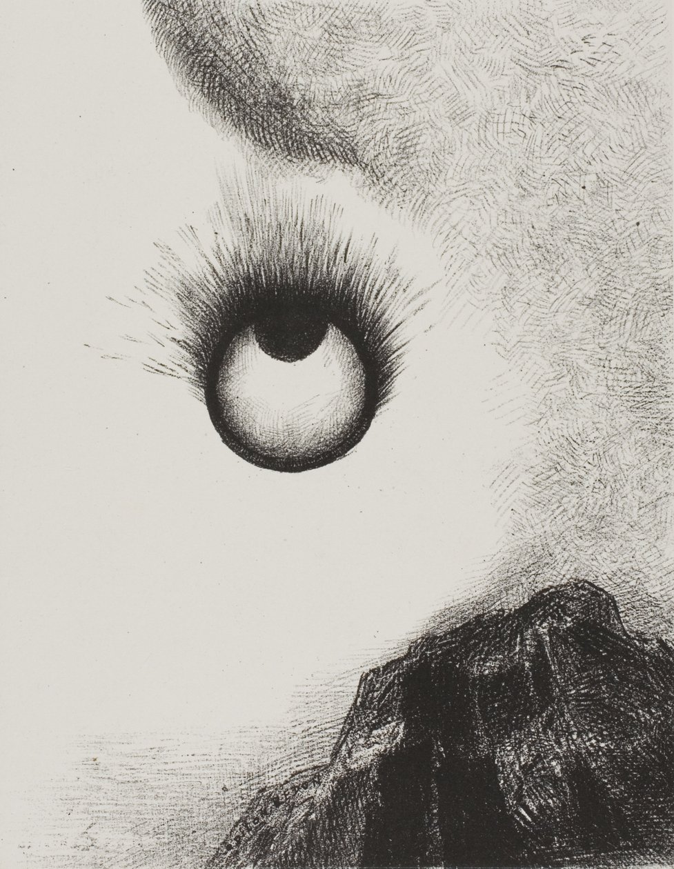 Mindenütt lángol a szemgolyó, 9. tábla a Szent Antal megkísértése című filmből (1. sorozat) alkotó: Odilon Redon