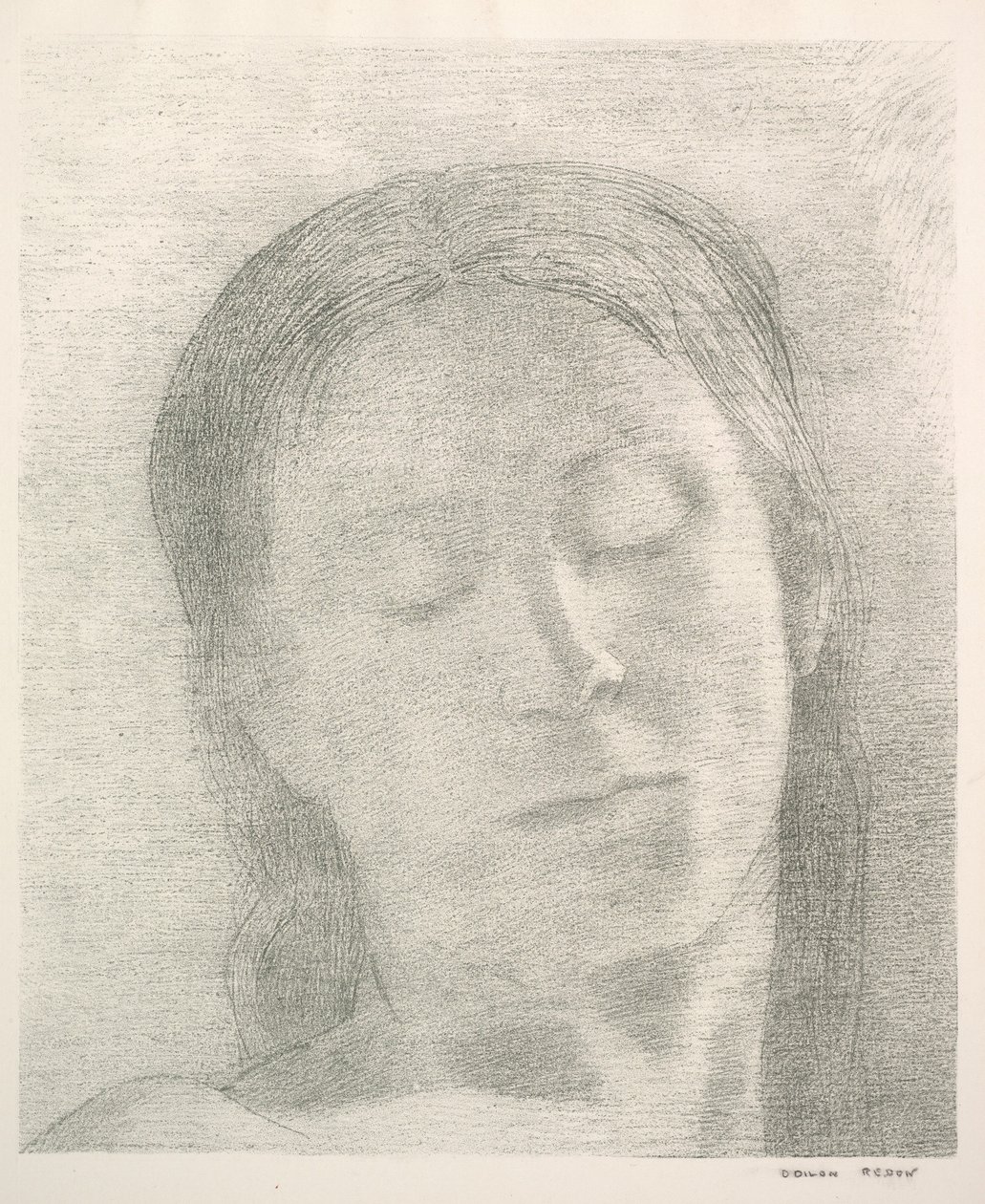 Csukott szemek alkotó: Odilon Redon