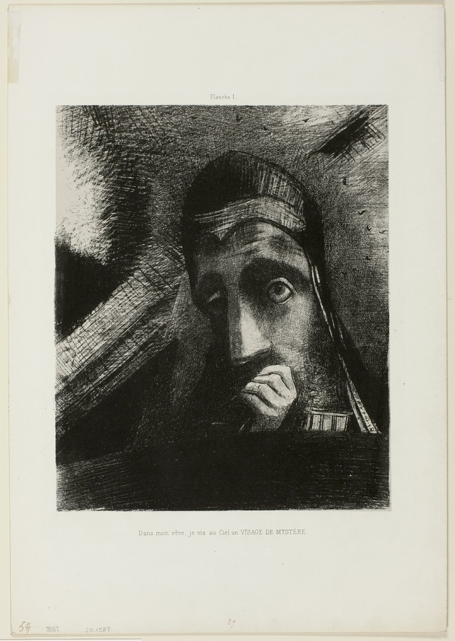 Face of Mystery (Álmomban láttam az égen a FACE OF MYSTERY), 1. tábla a Homage to Goyától alkotó: Odilon Redon