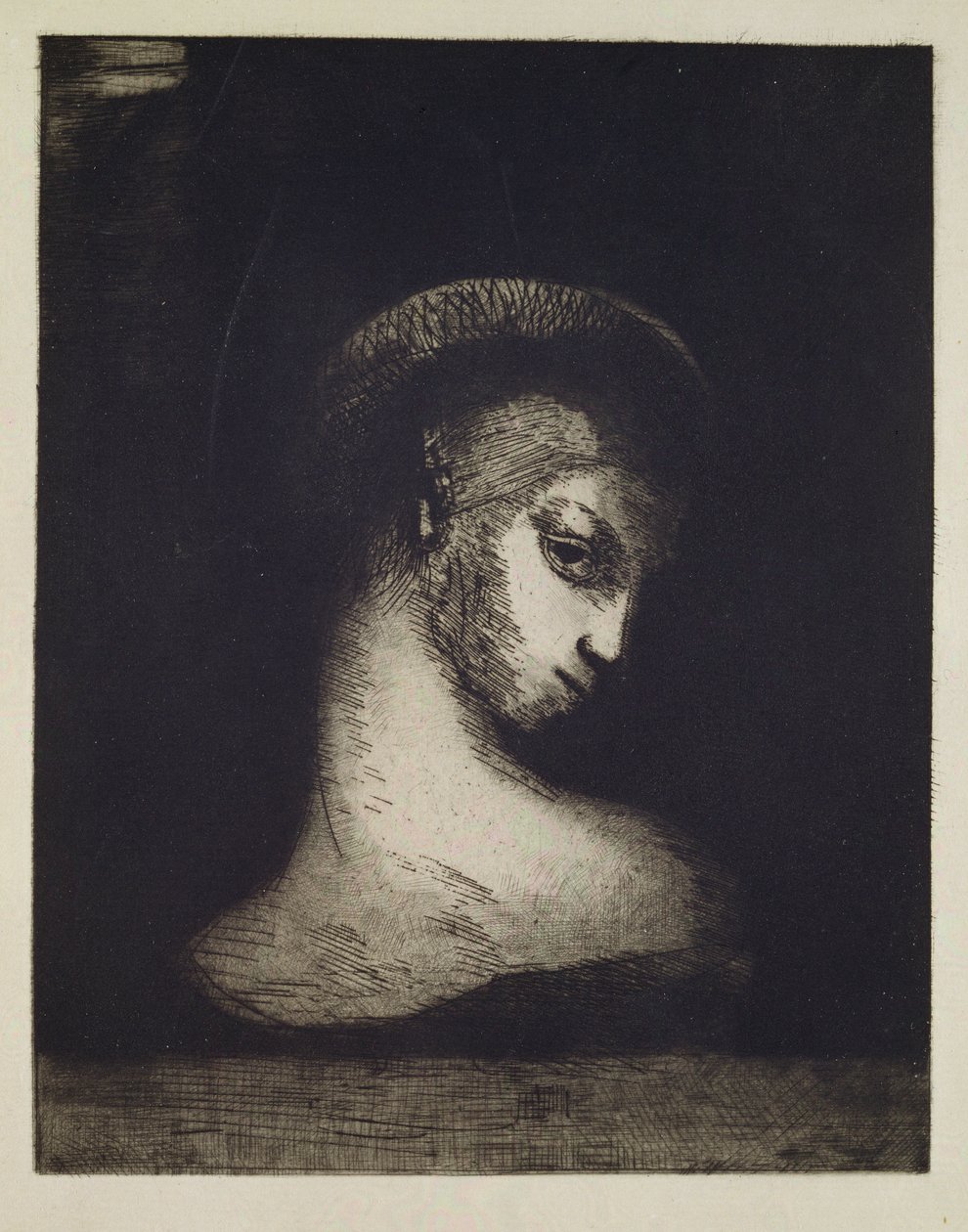 Női fej alkotó: Odilon Redon