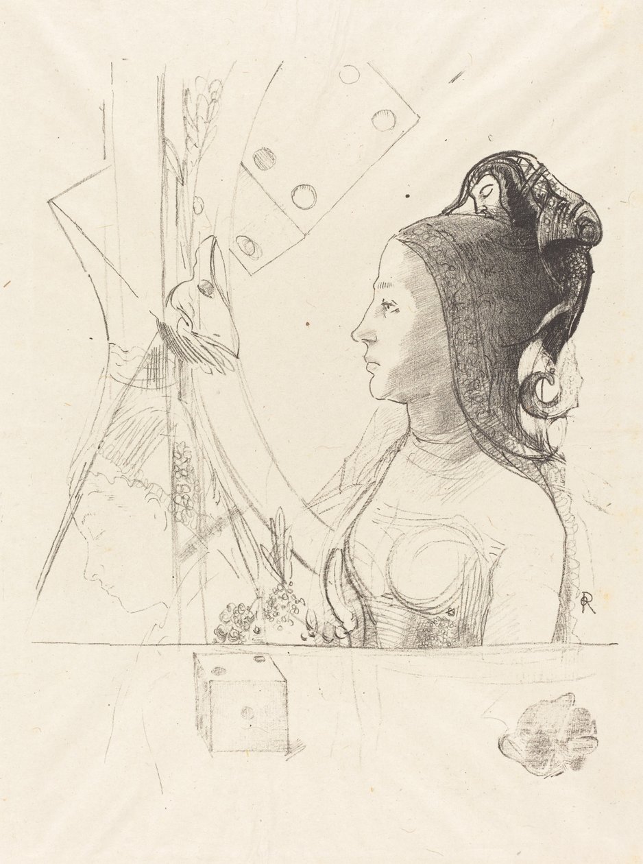 Egy nő profilja alkotó: Odilon Redon