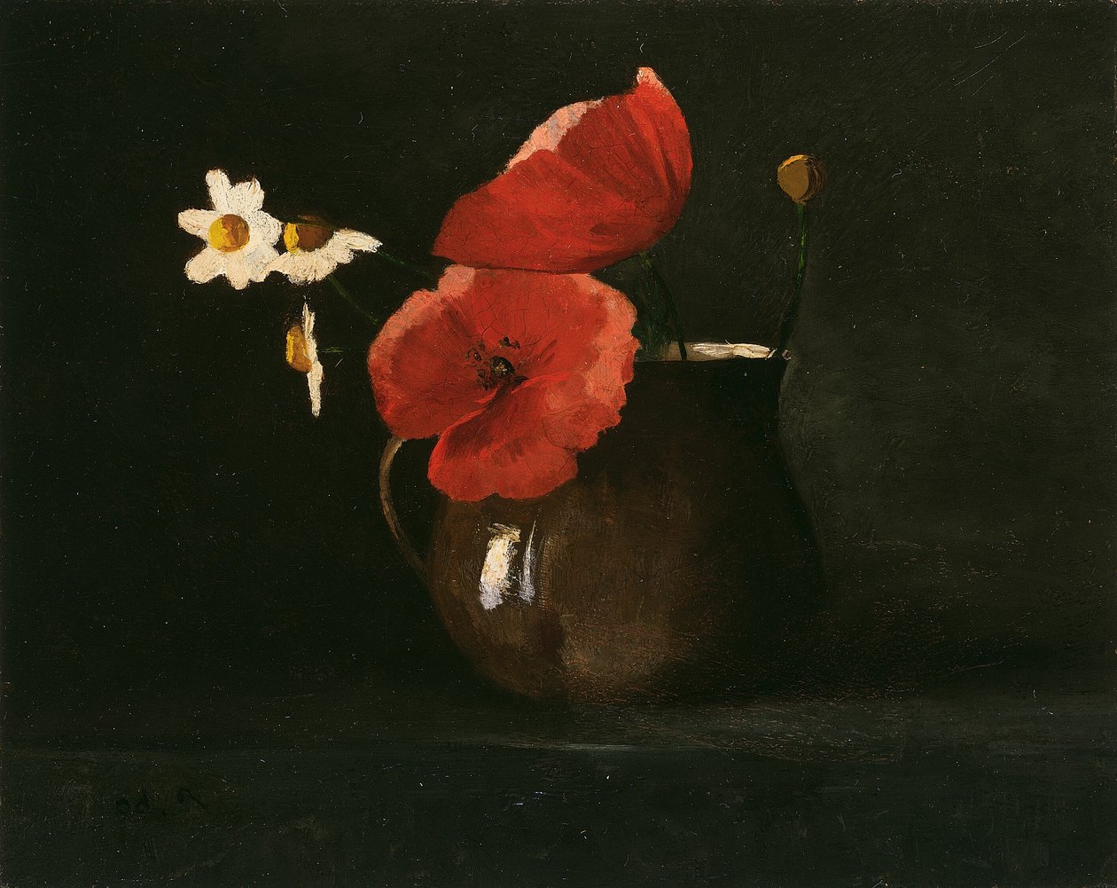 Virágok: Mák és százszorszép alkotó: Odilon Redon