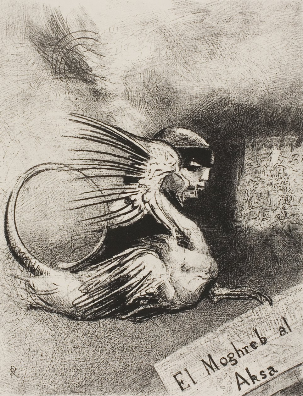 Edmond Picard El Moghreb al Aksa frontképe alkotó: Odilon Redon
