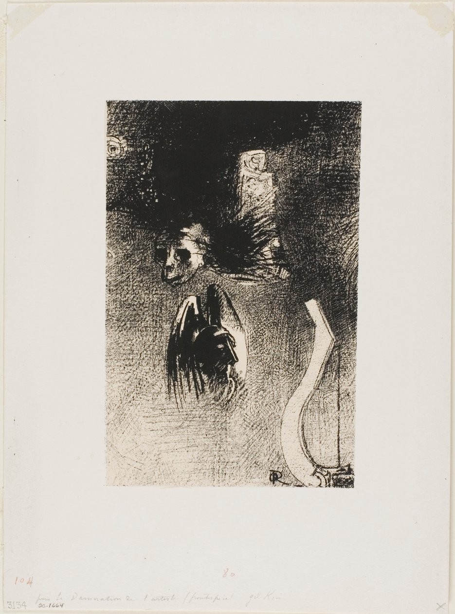 Iwan Gilkin Damnation című művének címlapképe a művész tollából alkotó: Odilon Redon