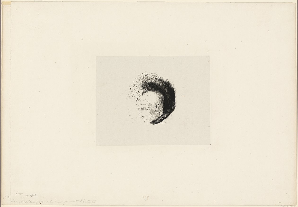 André Mellerio: Le mouvement idéaliste en peinture (Az idealista mozgalom a festészetben) címlapképe. alkotó: Odilon Redon