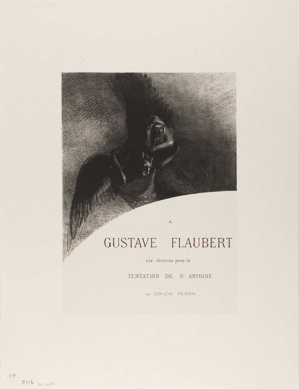 A Gustave Flaubert előlapja (Gustave Flaubertnek) alkotó: Odilon Redon