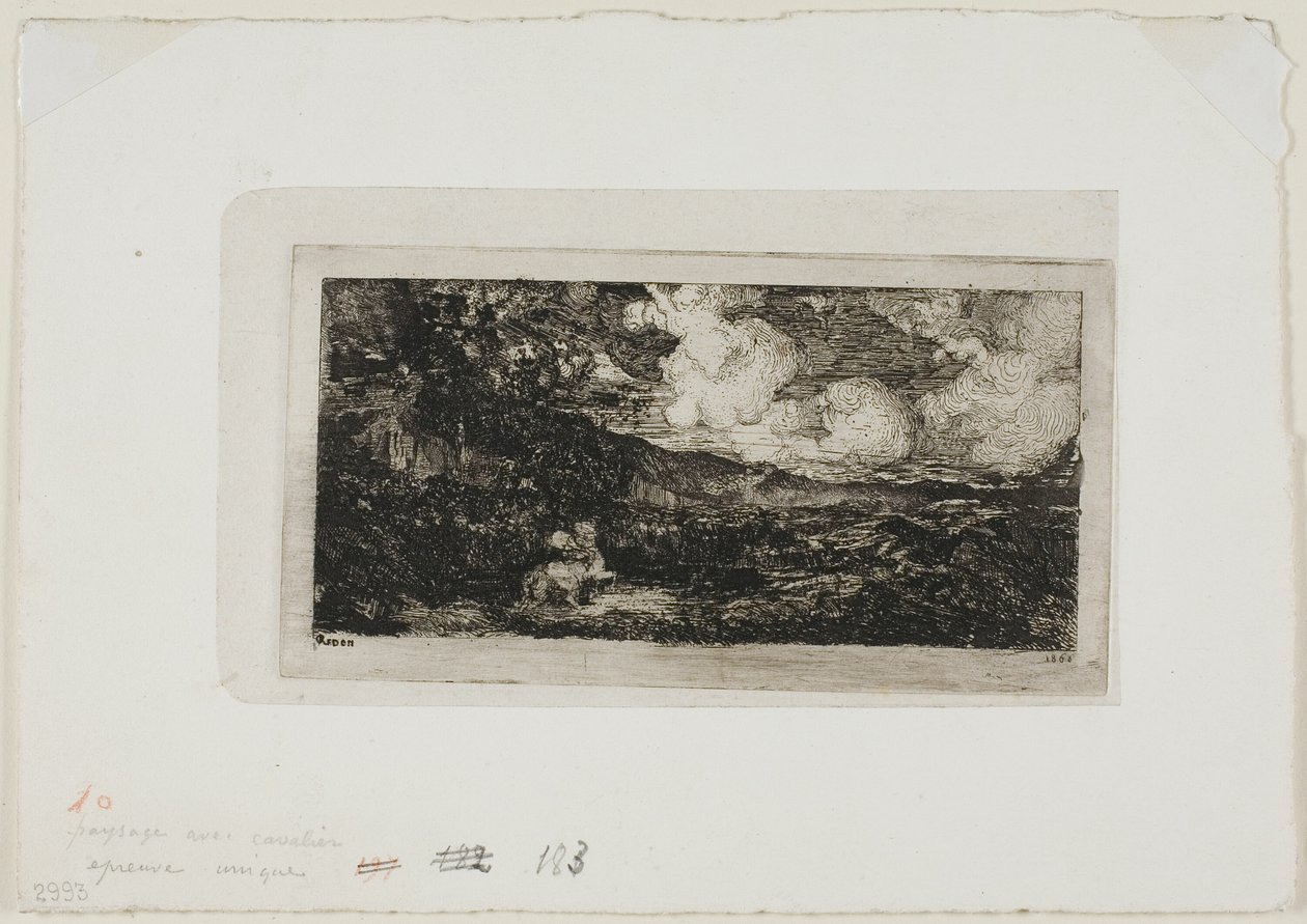 Vágtázó lovas alkotó: Odilon Redon