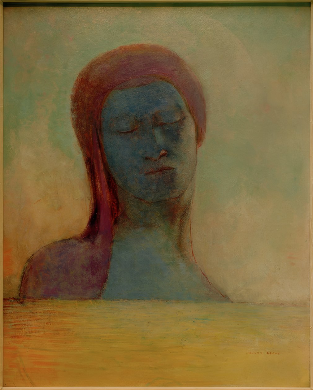 Csukott szemek alkotó: Odilon Redon
