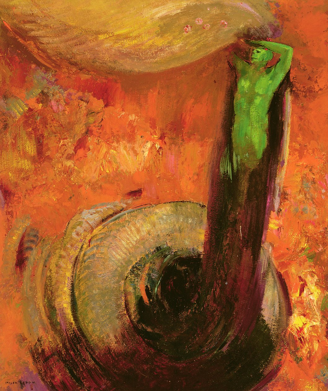 Zöld halál, 1905 körül alkotó: Odilon Redon