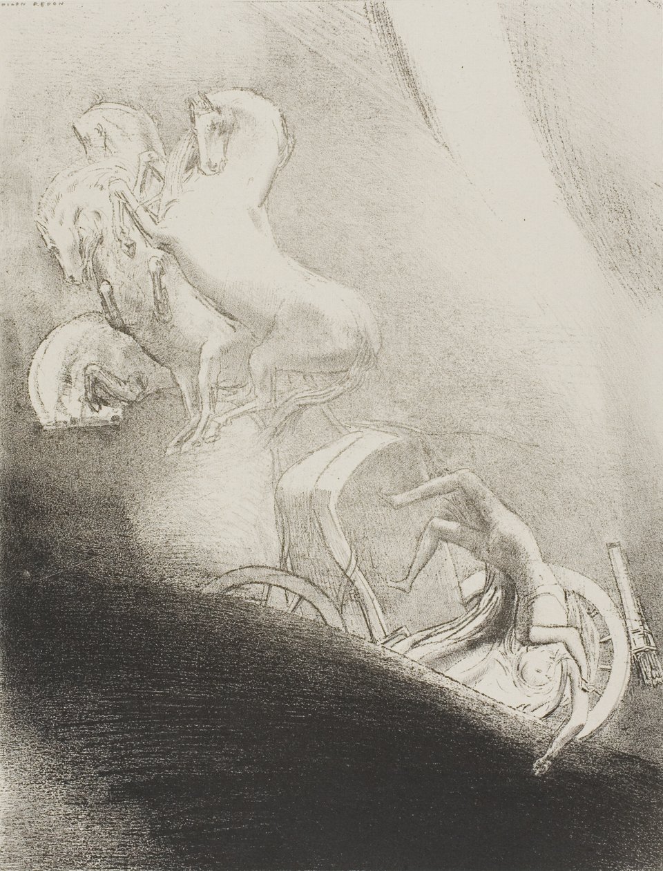 He Falls Head Foremost Into the Abyss, 17/24 alkotó: Odilon Redon