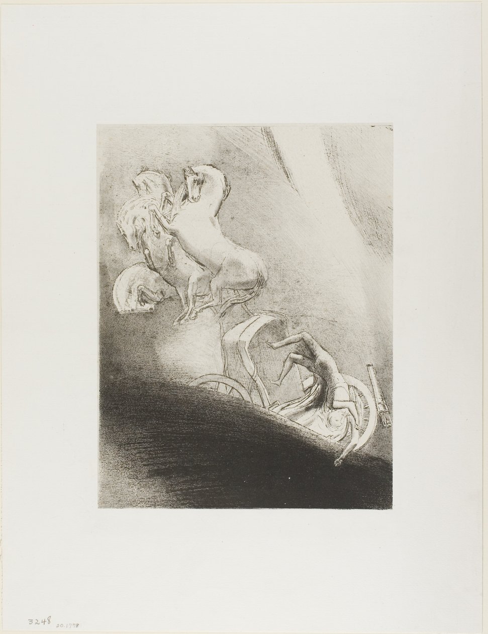 He Falls Head Foremost Into the Abyss, 17/24 alkotó: Odilon Redon