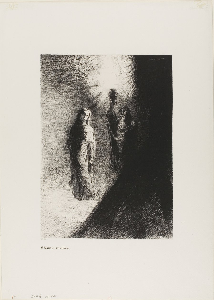 Felemeli a bronzurnát, 10/4. tábla alkotó: Odilon Redon
