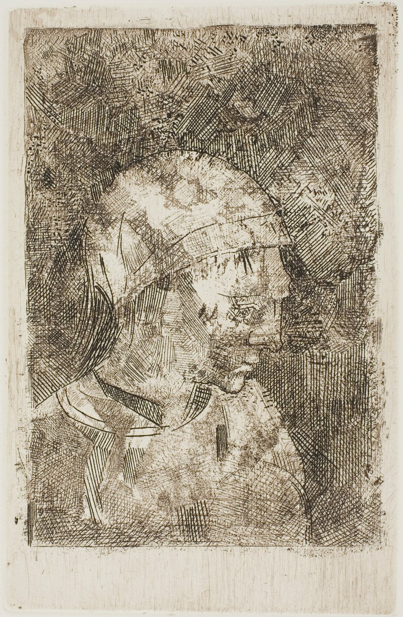 Egy fiatal lány feje (a szerző címe) alkotó: Odilon Redon