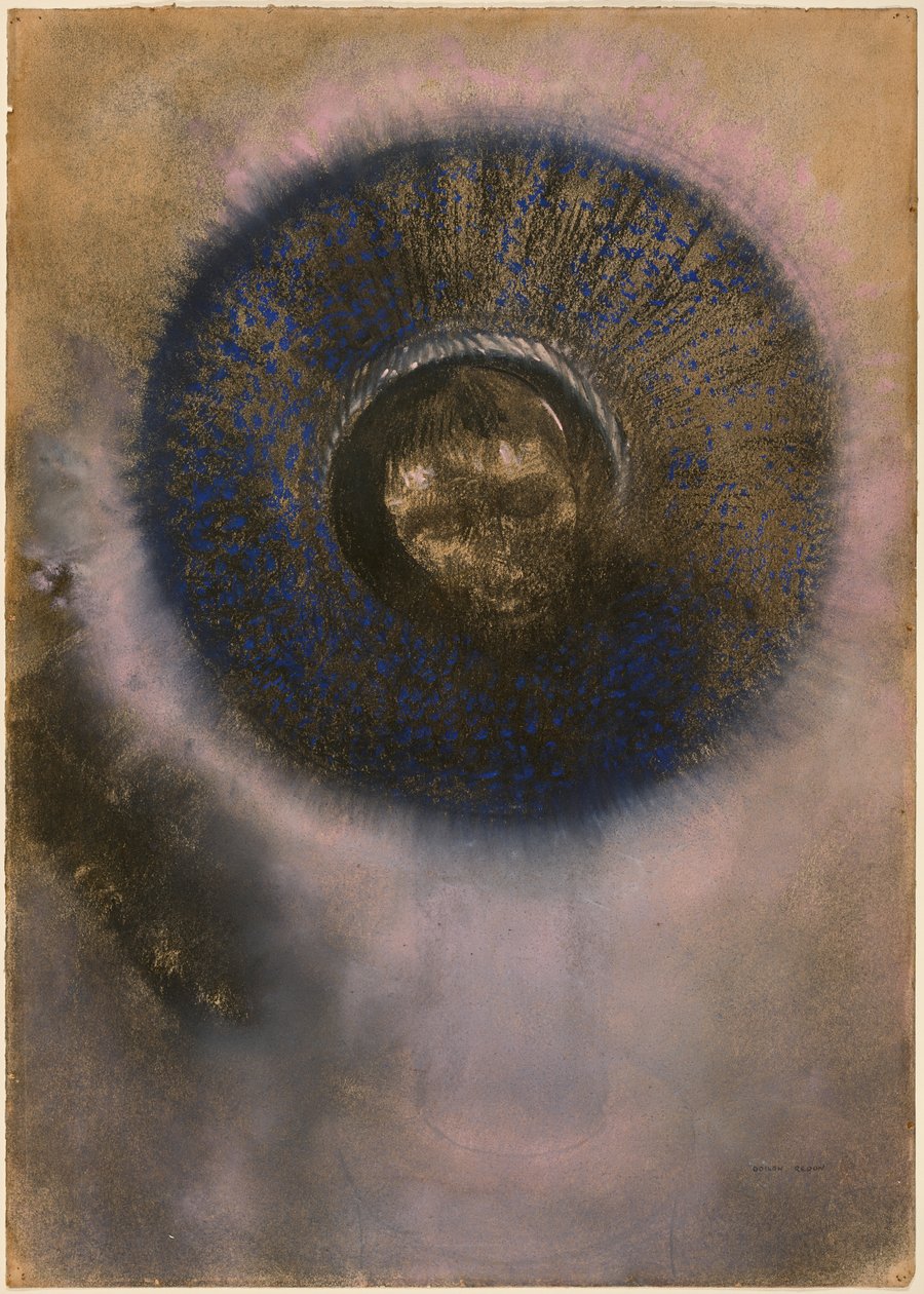 Fej glóriában alkotó: Odilon Redon
