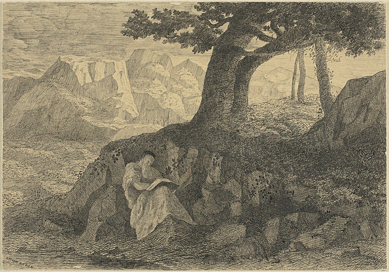 Remete a tájban alkotó: Odilon Redon