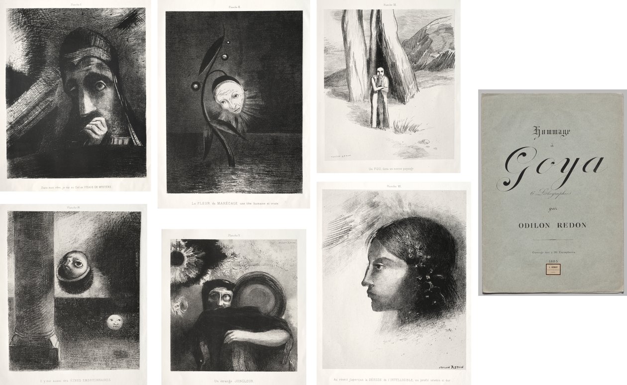 Tisztelet Goya előtt alkotó: Odilon Redon