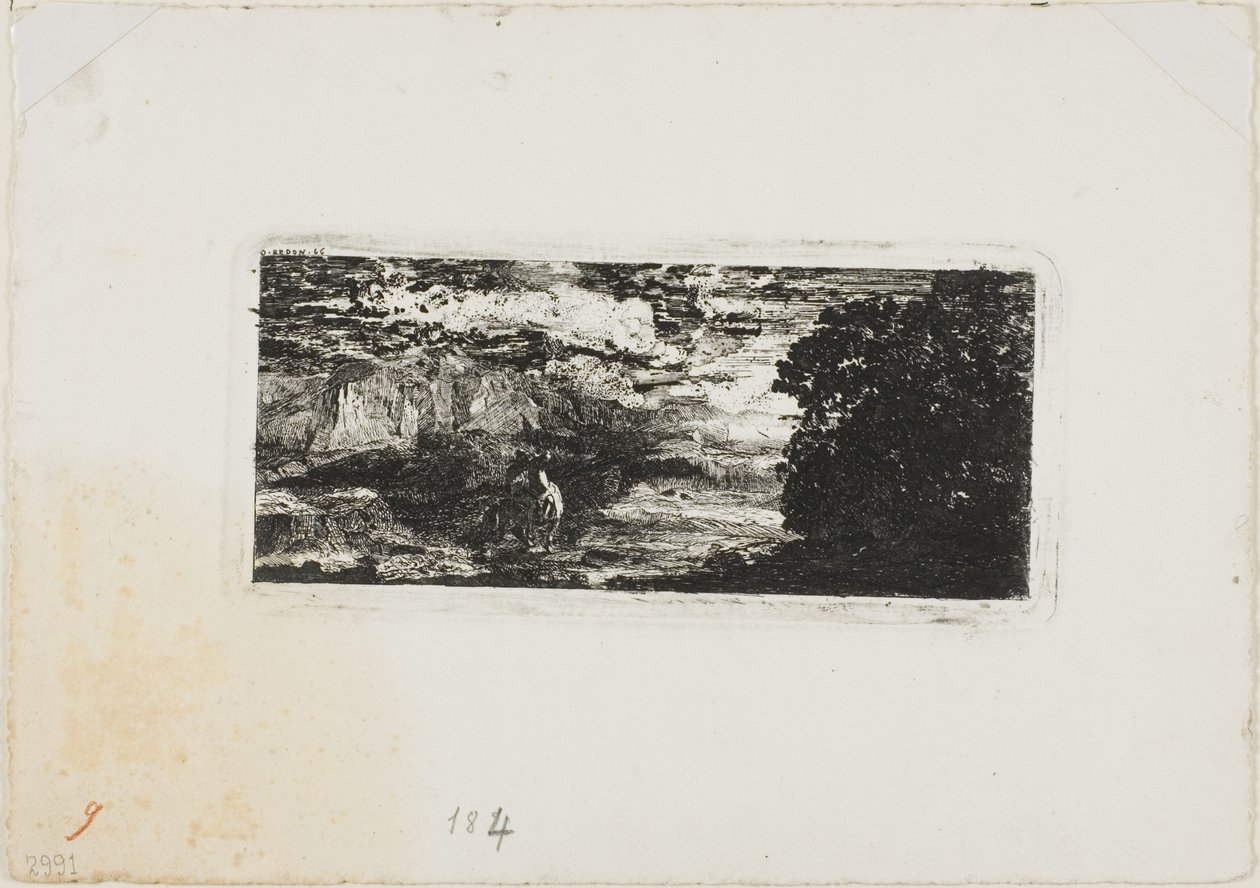 Lovas viharos ég alatt alkotó: Odilon Redon