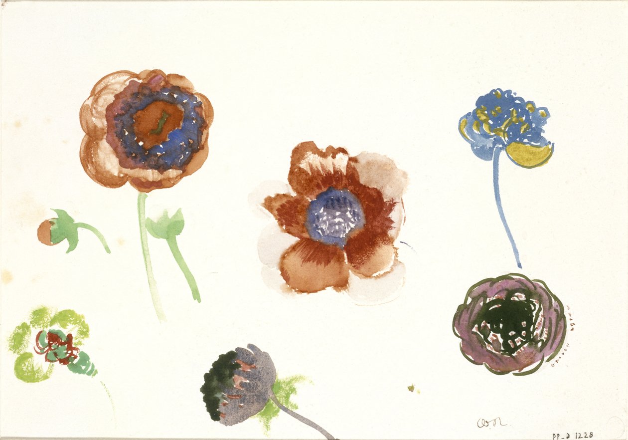 Nyolc virágtanulmány alkotó: Odilon Redon