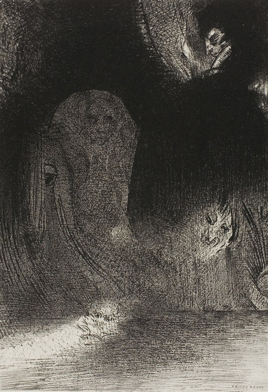 Néha láttam az égen azt, ami a szellemek formáinak tűnt, 21/24. tábla alkotó: Odilon Redon