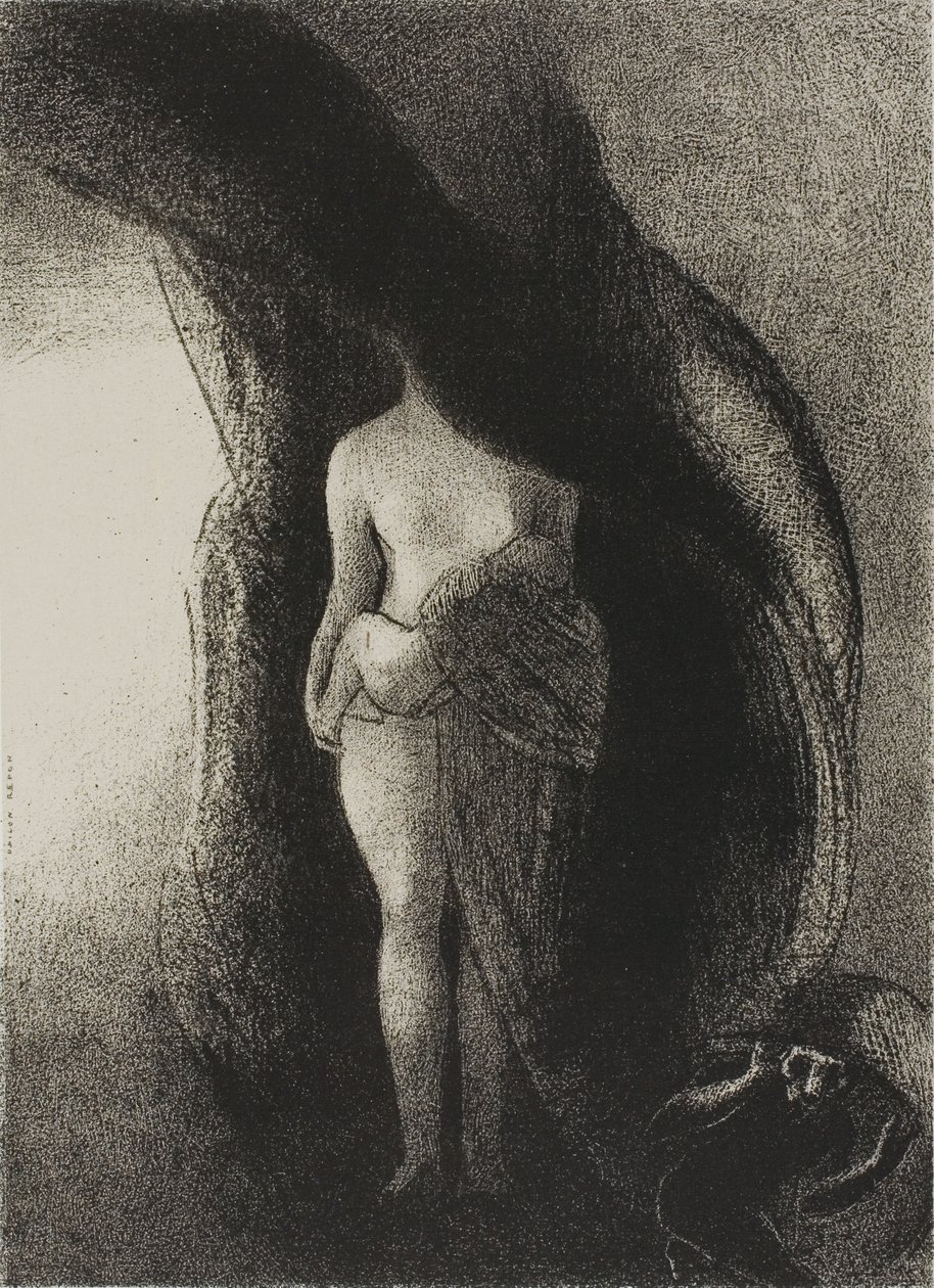 Még mindig a Nagy Ízisz vagyok! Még soha senki nem emelte fel a fátylat!, 16/24. tábla alkotó: Odilon Redon