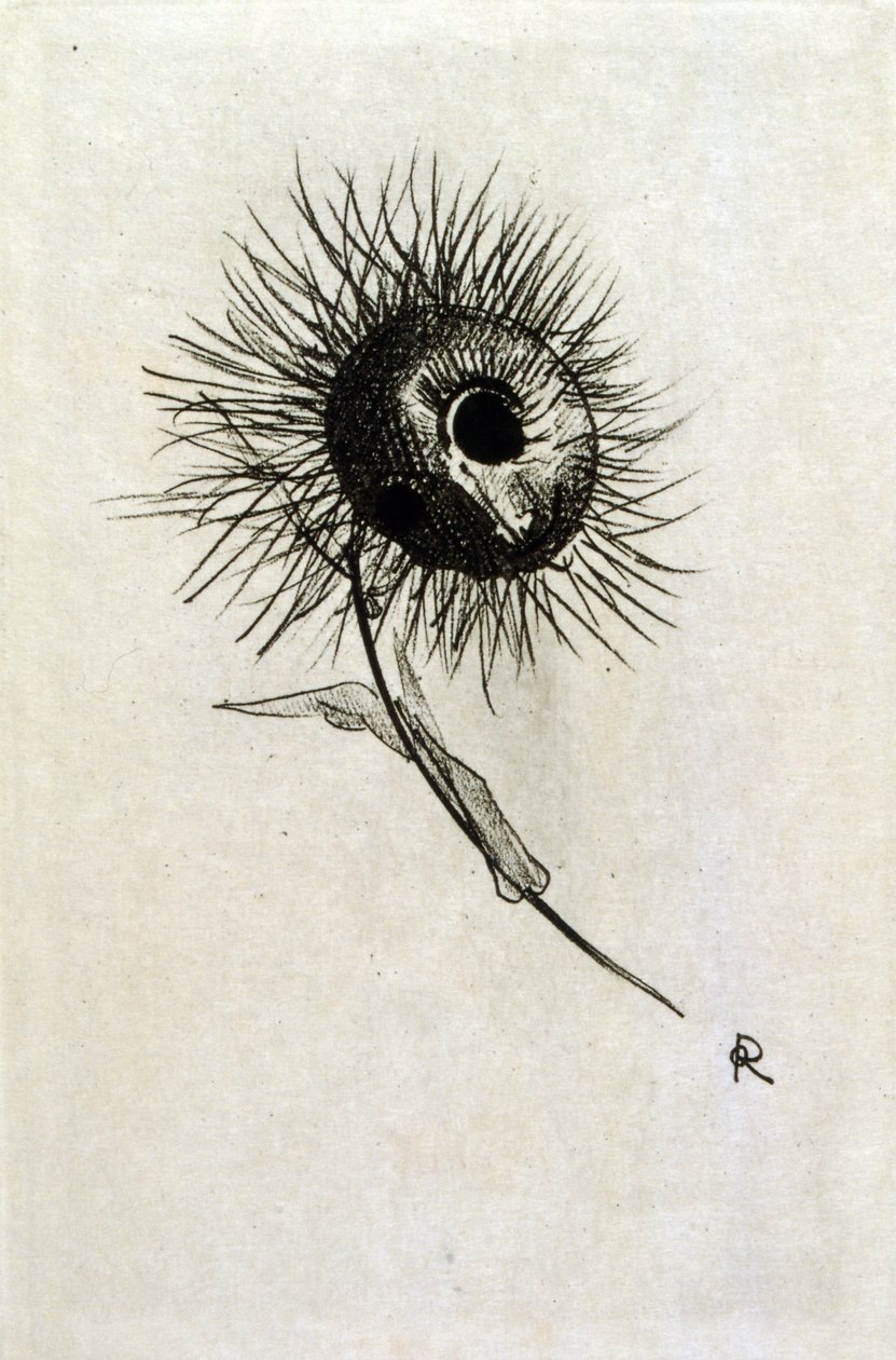 Illusztráció Baudelaire „Les Fleurs du mal” című művéhez. 1891 (metszet) alkotó: Odilon Redon