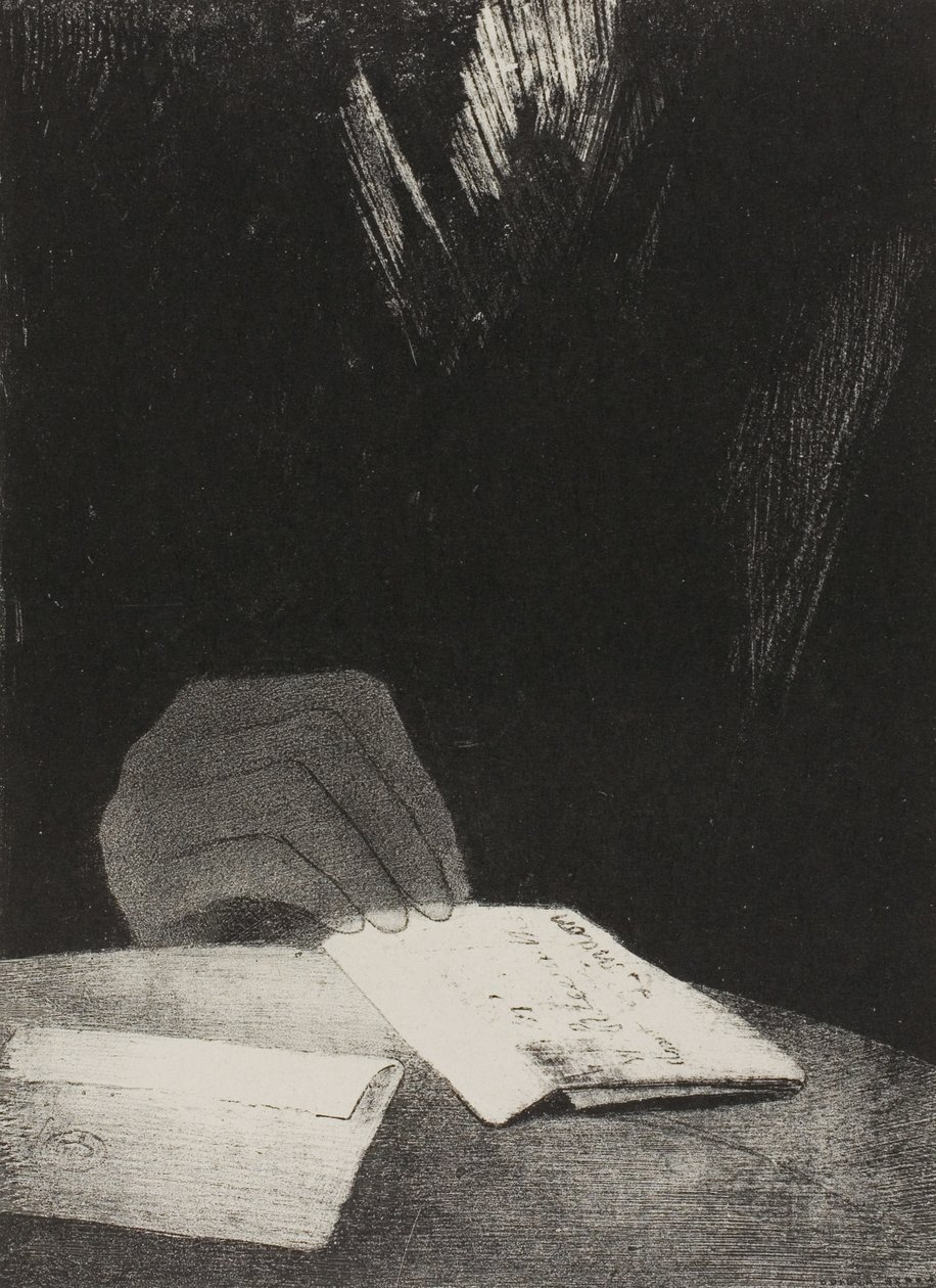 Egy kéz volt, látszólag annyi húsból és vérből, mint a sajátom, 4/6. tábla alkotó: Odilon Redon