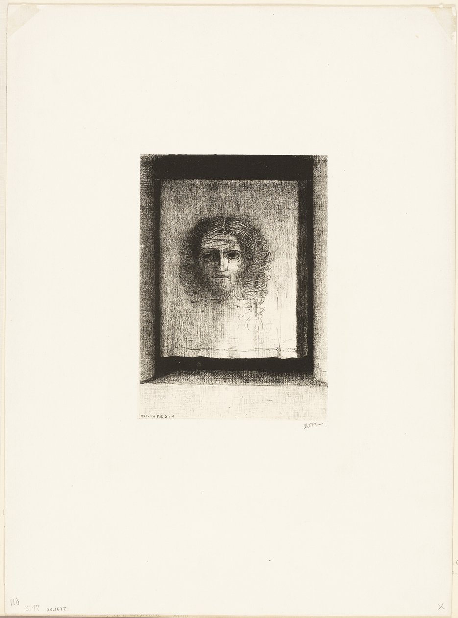 Fátyol volt, lenyomat, 6/1. tábla alkotó: Odilon Redon