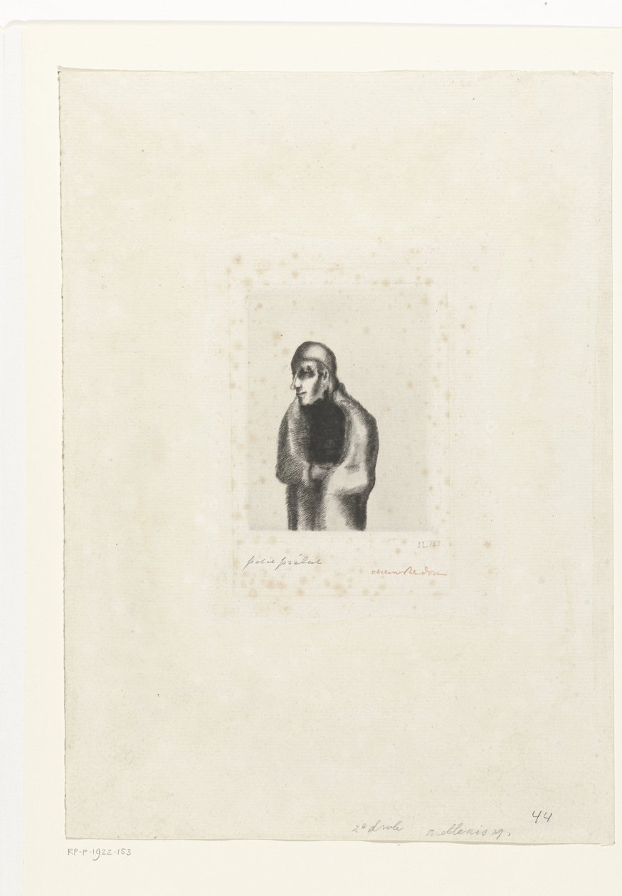 Kleine prelaat Kis prelátus (cím a tárgyon) alkotó: Odilon Redon