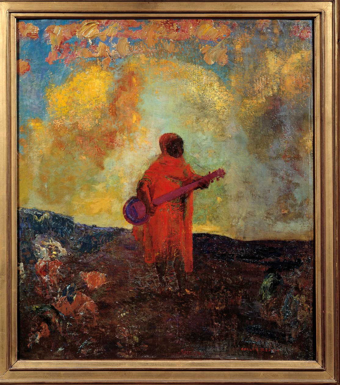 Odilon Redon (1840-1916) arab festménye 1893 V. 0,5x0,44 m Párizs, a Peute Palais Múzeum. alkotó: Odilon Redon