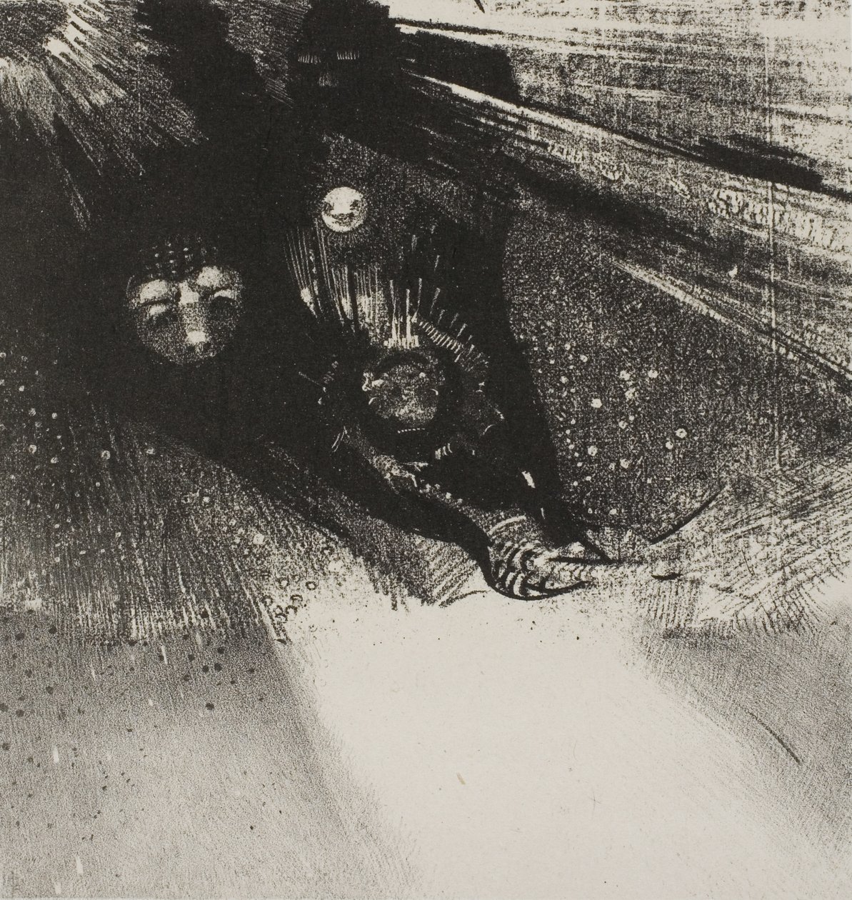 Lárvák Annyira Vértelen és Olyan Förtelmes, 5/6. tábla alkotó: Odilon Redon