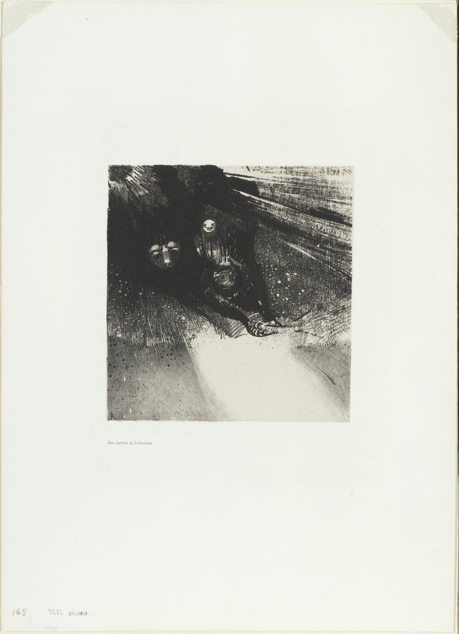 Lárvák Annyira Vértelen és Olyan Förtelmes, 6/5. tábla alkotó: Odilon Redon