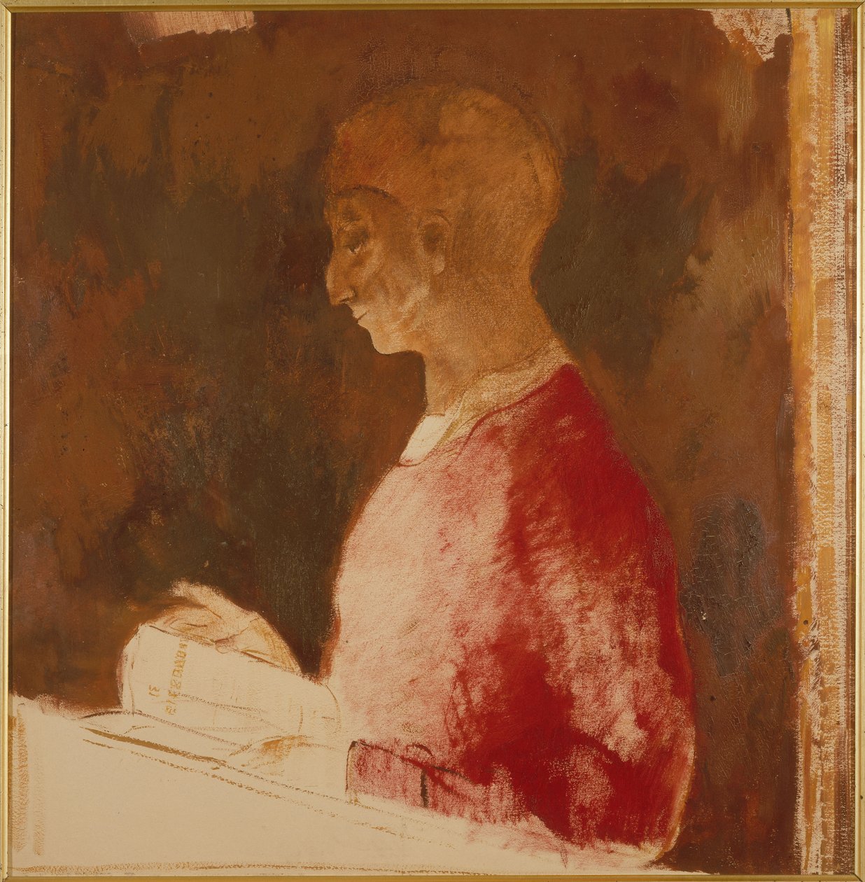 Der Graveur (Büste eines Mannes) alkotó: Odilon Redon