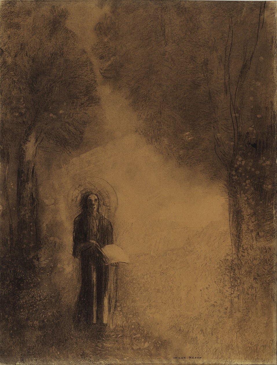 A sétáló, tanulmány a „Sétáló Buddha” című műhöz alkotó: Odilon Redon