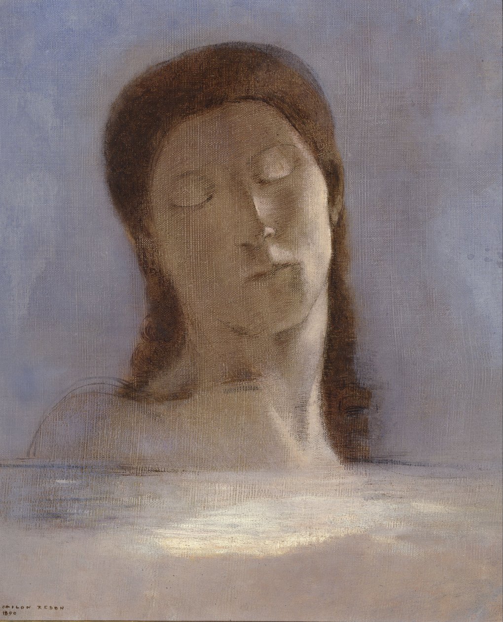 Csukott szemek alkotó: Odilon Redon