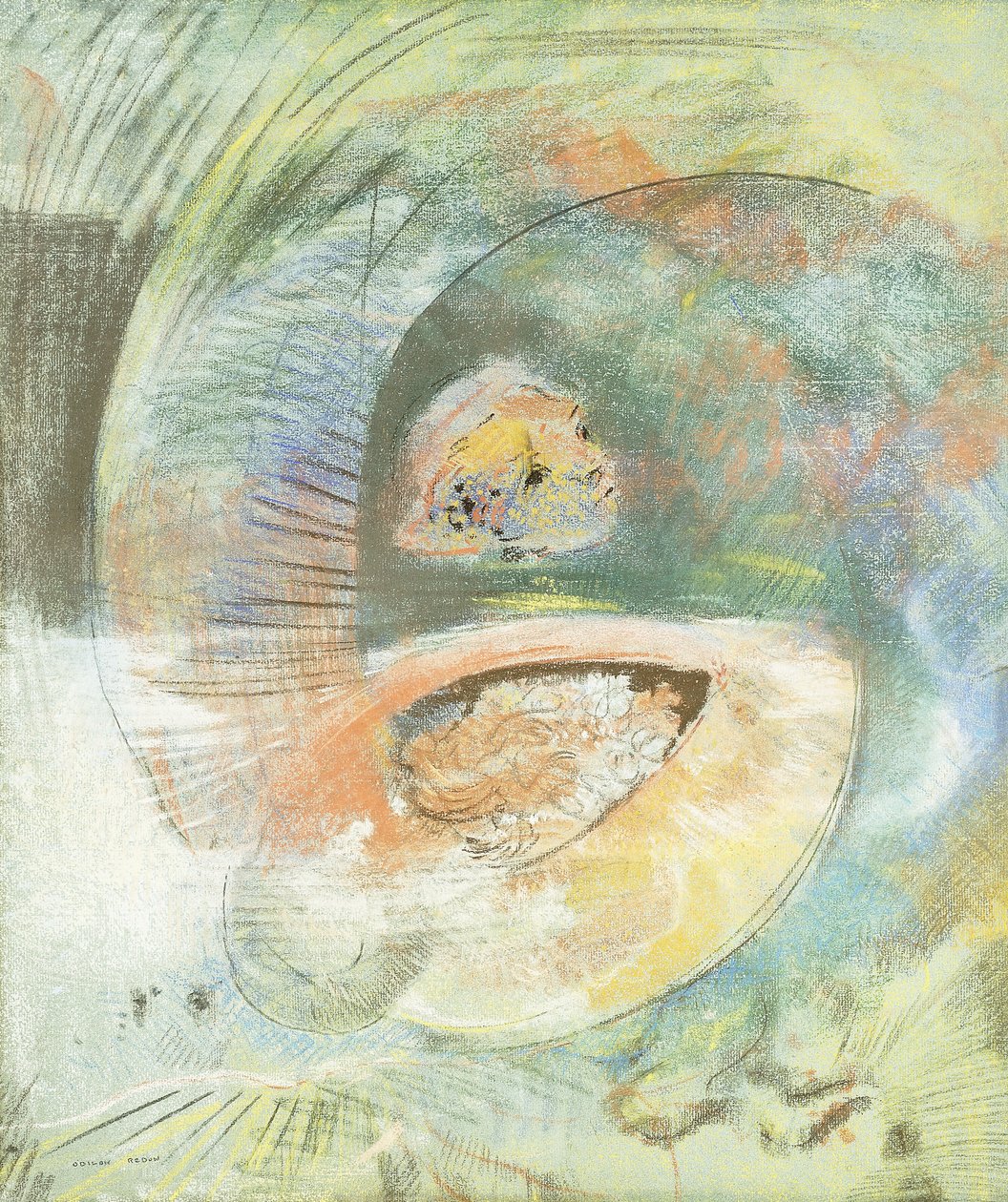 Szörny tengeralattjáró; Víz alatti szörny, 1900 körül alkotó: Odilon Redon