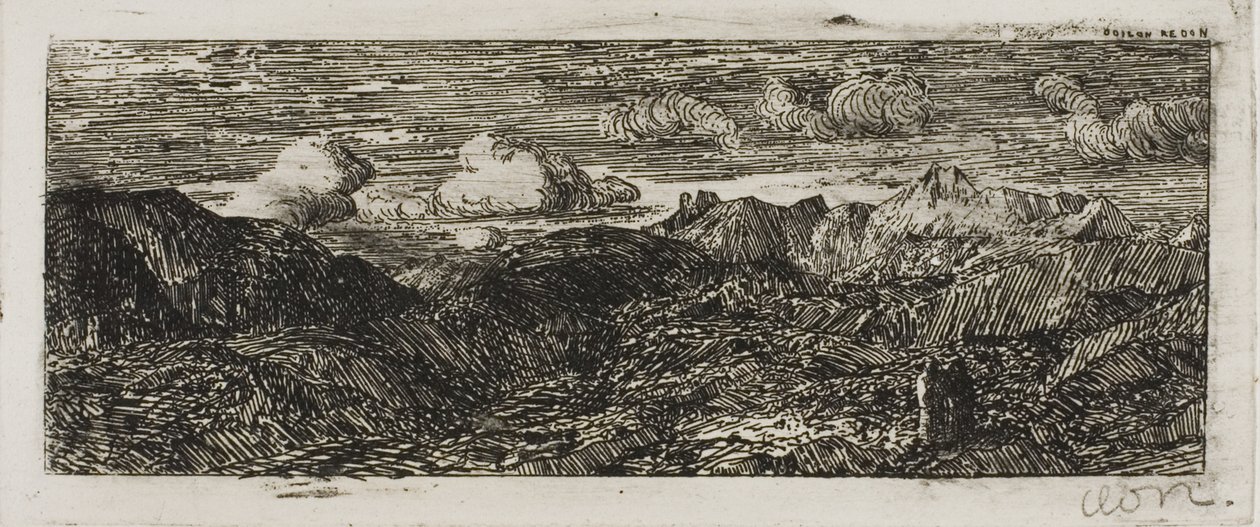Hegyi táj alkotó: Odilon Redon