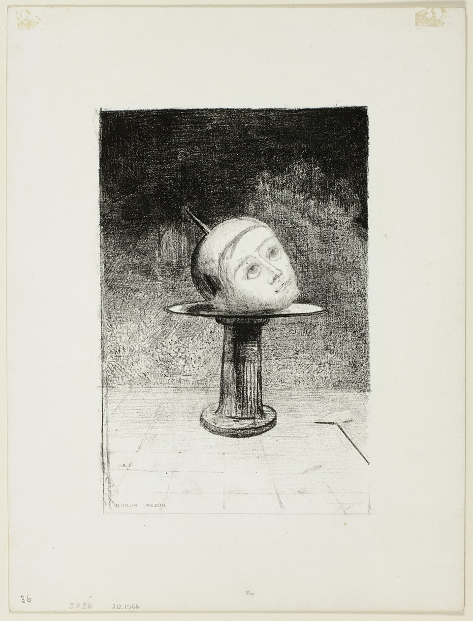 Az edényen tízes tányér az In Dreamsből alkotó: Odilon Redon