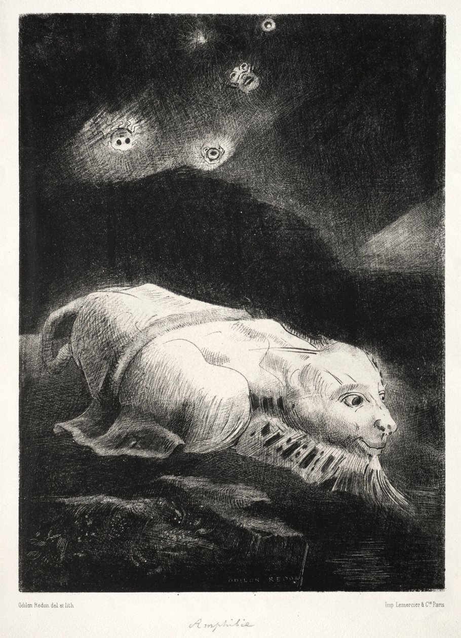 Eredet: Amikor az élet ébredt a homályos anyagok mélyén, 1883. alkotó: Odilon Redon