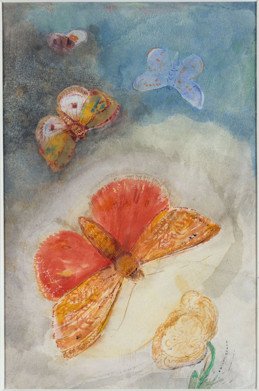 Pillangók és virág alkotó: Odilon Redon