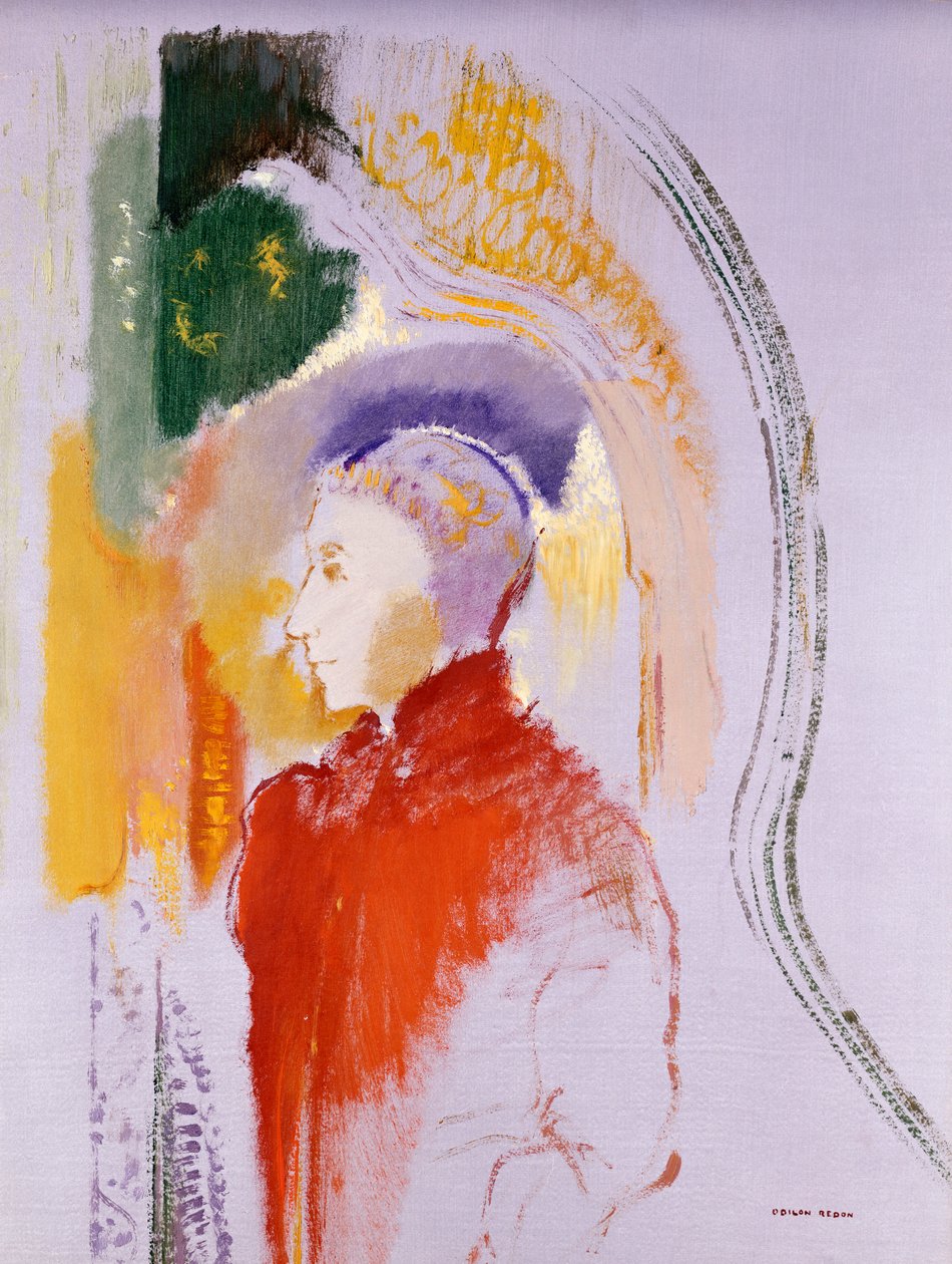 Személyzet (olaj, papírra fektetve) alkotó: Odilon Redon