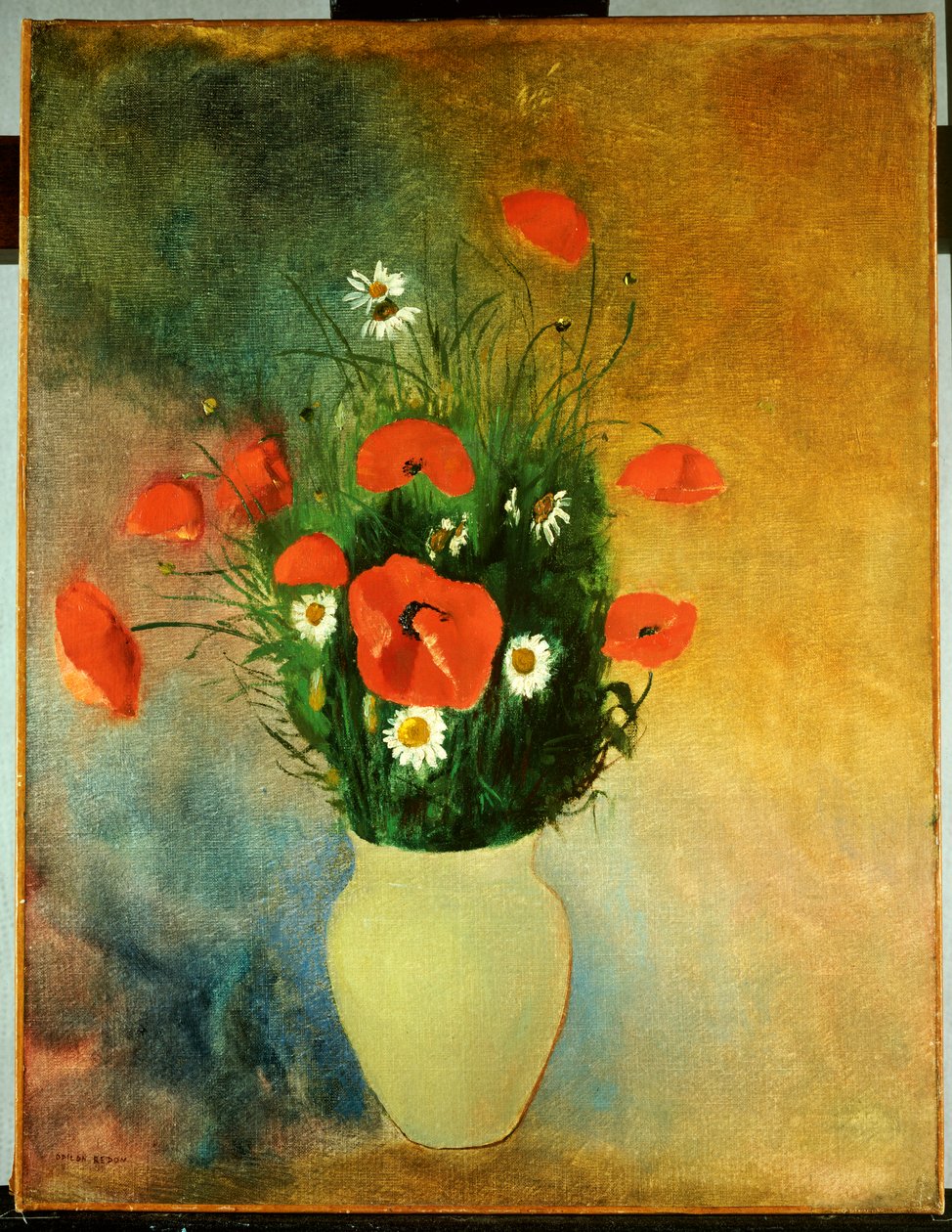Pipacsok és százszorszépek, 1913 körül alkotó: Odilon Redon